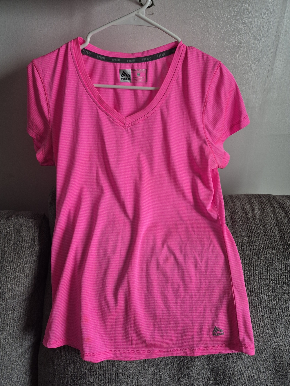 RBX Women's Short Sleeve V-Neck Tee in Bright Pink